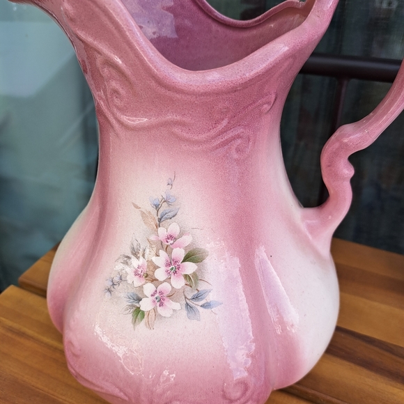 Ironstone Victorian Water Pitcher - Picture 2 of 7
